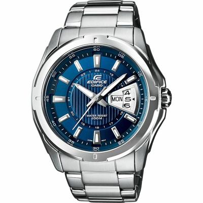 Horloge Heren Casio EF-129D-2AVEF Zilverkleurig 45 mm Roestvrij staal
