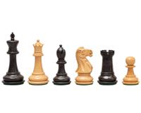 De Warwick Serie 8 cm Eboniseerde Schaakstukken