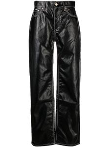 EYTYS pantalon en cuir artificiel à taille haute - Noir