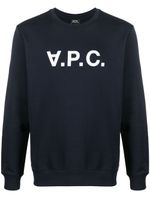 A.P.C. sweat à logo imprimé - Bleu