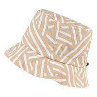Foldable hat beige white
