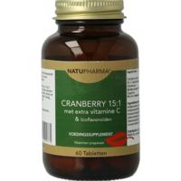 Natupharma Cranberry 15:1 met vitamine C & bioflavonoiden Natupharma Cranberry 15:1 met vitamine C & bioflavonoiden