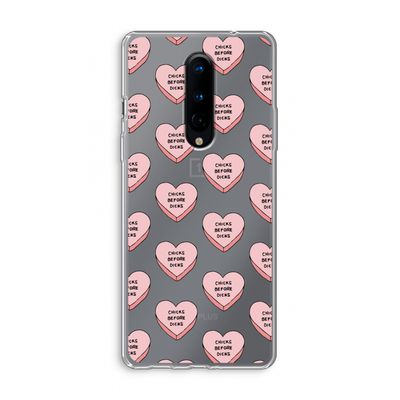 Chicks before dicks: OnePlus 8 Transparant Hoesje