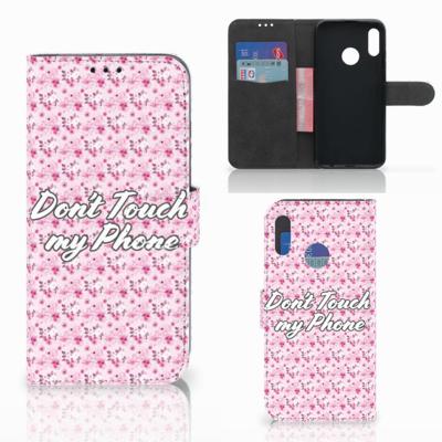 Honor 10 Lite Portemonnee Hoesje Flowers Pink DTMP Honor 10 Lite Portemonnee Hoesje Flowers Pink DTMP