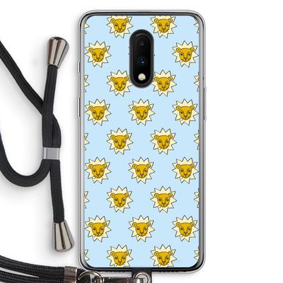 Leeuwenkoppen: OnePlus 7 Transparant Hoesje met koord