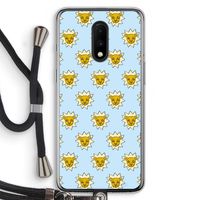 Leeuwenkoppen: OnePlus 7 Transparant Hoesje met koord