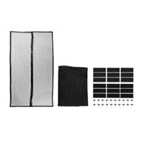 Insecten deur hor/vliegengordijn - zwart - magnetisch - polyester - 100 x 210 cm Insecten deur hor/vliegengordijn - zwart - magnetisch - polyester - 100 x 210 cm