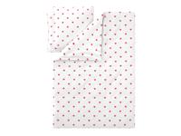 LIVARNO Dekbedovertrek 240 x 220 cm (Wit/rood)