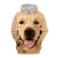 Heren hoodies hooded hond grafische prints lange mouwen kangoeroe zak hoodie kaki casual dagelijkse sport sportkleding trui hoodie Lightinthebox