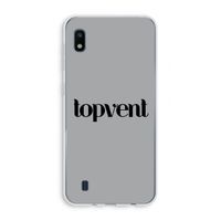 Topvent Grijs Zwart: Samsung Galaxy A10 Transparant Hoesje