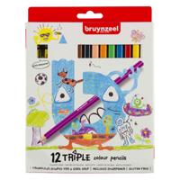 Bruynzeel kids triple kleurpotloden set 12