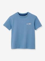 T-shirt met print voor jongens - Biologisch katoen CYRILLUS blauw