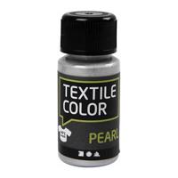 Creativ Company Textile color dekkende textielverf - zilver parelmoer, 50ml