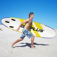 SUP Board Opblaasbaar Stand Up Paddle Board met Breed Gebied 305 x 76 x 15 cm Blauw + Geel + Wit - thumbnail