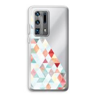 Gekleurde driehoekjes pastel: Huawei P40 Pro Plus Transparant Hoesje