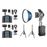 Nanlite Forza 60 II LED dual kit (w/ case, light stand, fresnel and softbox)