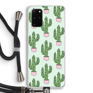 Cactus Lover: Samsung Galaxy S20 Plus Transparant Hoesje met koord