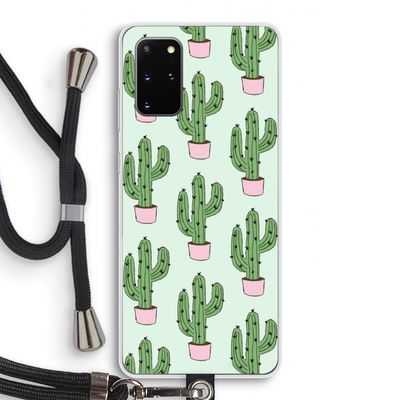 Cactus Lover: Samsung Galaxy S20 Plus Transparant Hoesje met koord