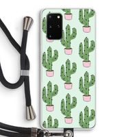 Cactus Lover: Samsung Galaxy S20 Plus Transparant Hoesje met koord
