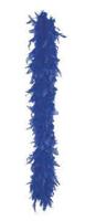 Carnaval verkleed boa met veren - blauw - 180 cm - 50 gram - Glitter and Glamour   -