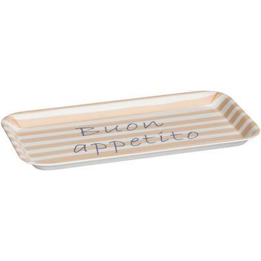 Dienblad Bon Appetit - rood - 30x16 cm - Leen Bakker