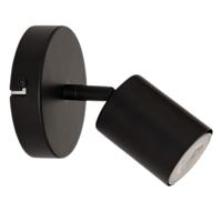 Wand / plafondlamp Vico - D10 x H15 cm - metaal - zwart - 1 lichtbron