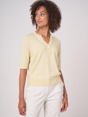 Trui met korte mouwen van biologische cashmere-zijde mix