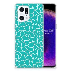 OPPO Find X5 Pro Hoesje maken Cracks Blue