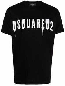 DSQUARED2 t-shirt en coton à imprimé graffiti - Noir