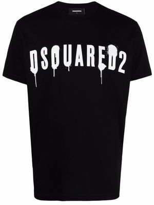 DSQUARED2 t-shirt en coton à imprimé graffiti - Noir