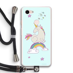 Regenboog eenhoorn: Pixel 3 XL Transparant Hoesje met koord