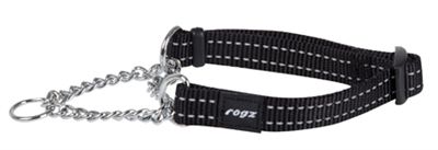 Rogz For Dogs snake halfslip halsband zwart