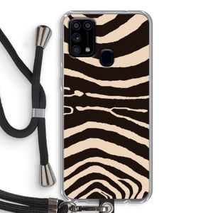 Arizona Zebra: Samsung Galaxy M31 Transparant Hoesje met koord
