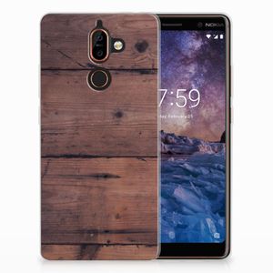 Nokia 7 Plus Bumper Hoesje Old Wood