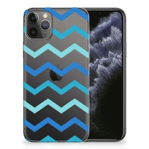 Apple iPhone 11 Pro TPU bumper Zigzag Blauw