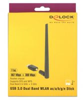 Delock 12535 USB Dualband WLAN ac/a/b/g/n Stick 867 + 300 Mbps met externe antenne - thumbnail