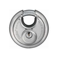 Abus Discus 24/70 Hangslot Zilver, Sleutelsluiting, 7cm