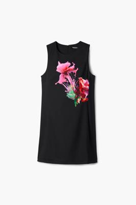 Bloemenprint jurk - BLACK - XL