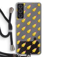 Waterijsjes: Samsung Galaxy S21 FE Transparant Hoesje met koord