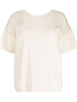DKNY t-shirt en coton à encolure ronde - Tons neutres