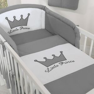 My Sweet Baby Overtrekset Little Prince/Princess Antraciet-Borduursel - Prince