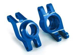 Carriers, stub axle (blue-anodized 6061-T6 aluminum) (rear) (2) (TRX-8952X)