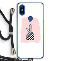 Zwart-wit cactus: Xiaomi Mi Mix 3 Transparant Hoesje met koord