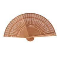 Spaanse handwaaier Arabian Night - lichtbruin - kunststof/polyester - 23 cm