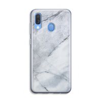 Witte marmer: Samsung Galaxy A40 Transparant Hoesje