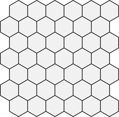 Mozaïek tegels Domus Bianco 5x5 - Hexagon Wand en vloer Geglazuurde Porseleinen Steengoed