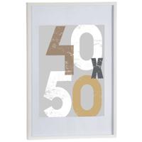 Houten fotolijst - wit - 50 x 70 cm - fotolijstje - met passe-partout - decoratie
