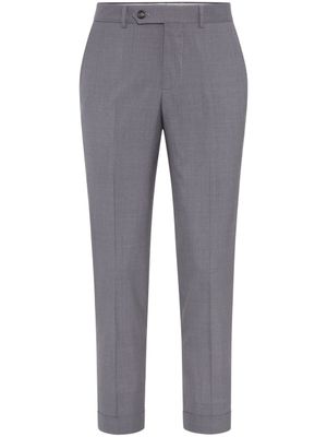 Brunello Cucinelli pantalon de costume court - Gris