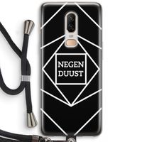 Negenduust geometrisch: OnePlus 6 Transparant Hoesje met koord