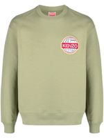 Kenzo logo-embroidered long-sleeve sweatshirt - Vert - thumbnail